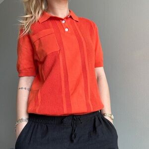 Men’s orange polo shirt